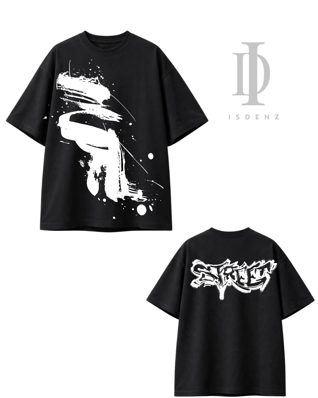 Playera Oversize Abstract Street Art 240g Algodón Premium – ISDENZ