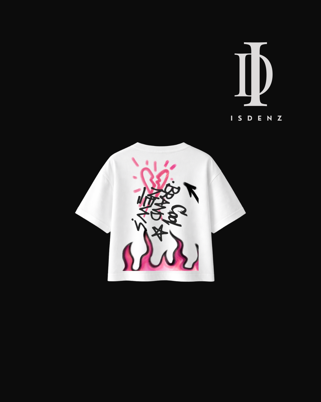 ISDENZ Tee Boxy Fit – Broken Flame