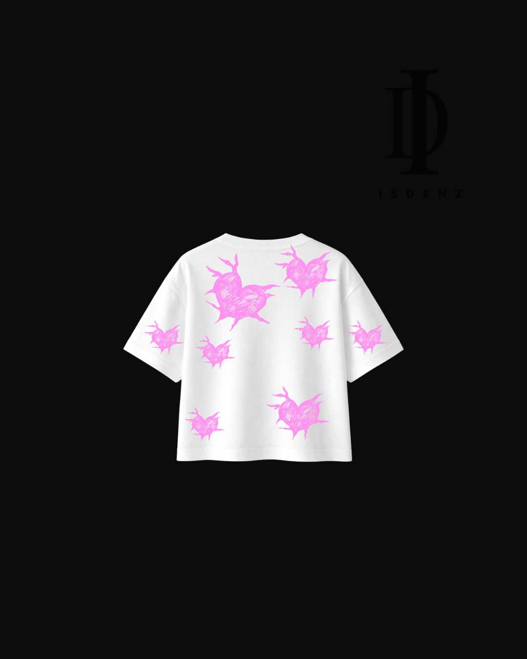 Playera Boxy Fit Pink Graffiti Flowers