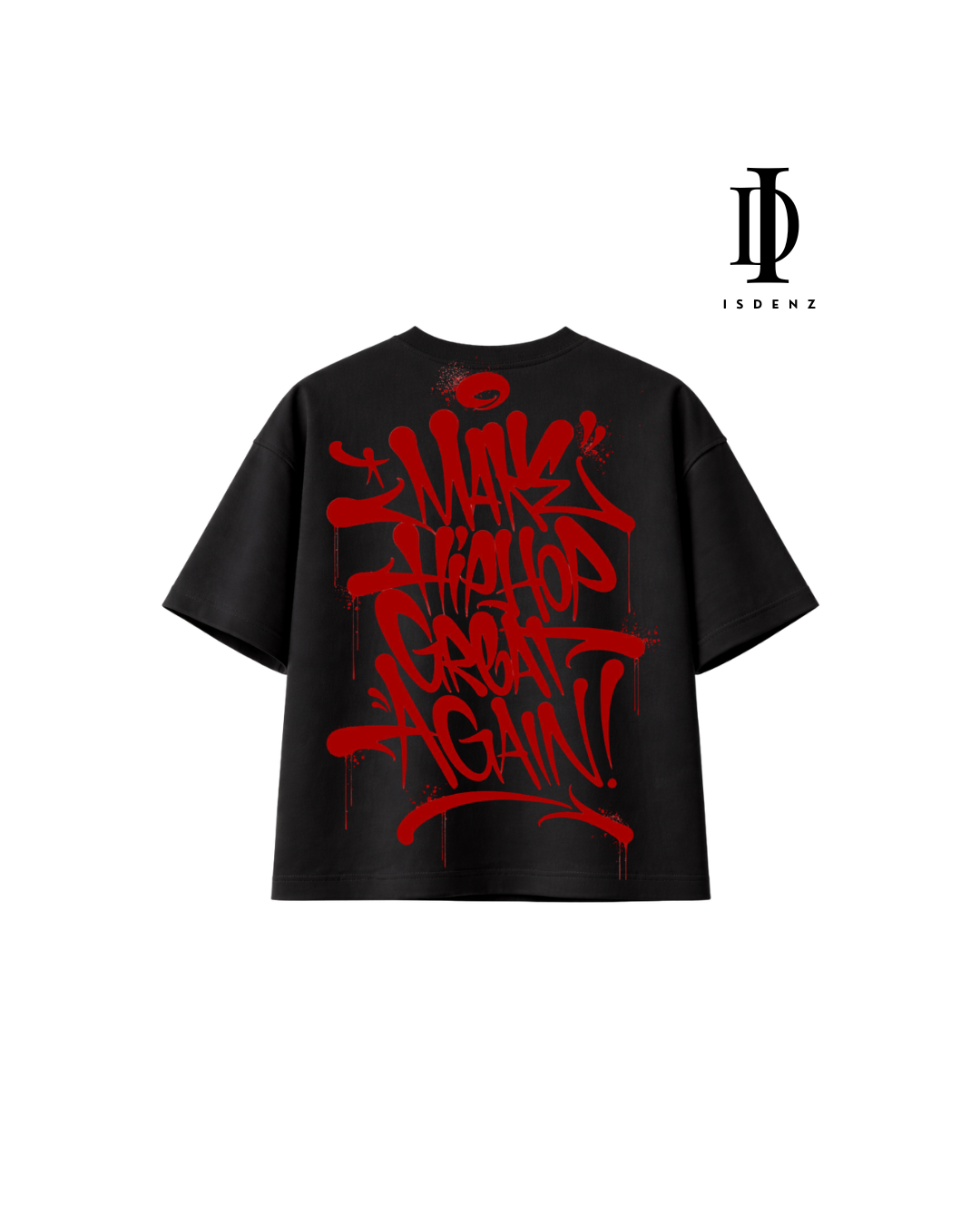 Playera Boxy Fit ISDENZ – Make HipHop Great Again (Rojo)